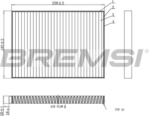 Bremsi FC0936C - Filter kabine www.molydon.hr