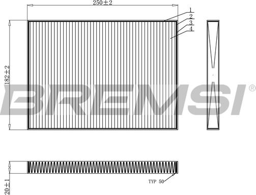 Bremsi FC0936 - Filter kabine www.molydon.hr