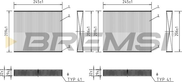 Bremsi FC0931 - Filter kabine www.molydon.hr