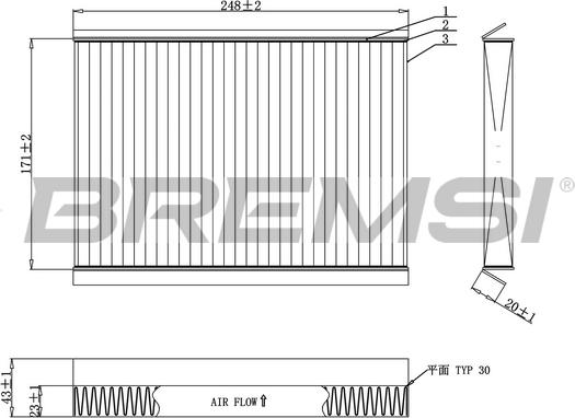 Bremsi FC0929C - Filter kabine www.molydon.hr