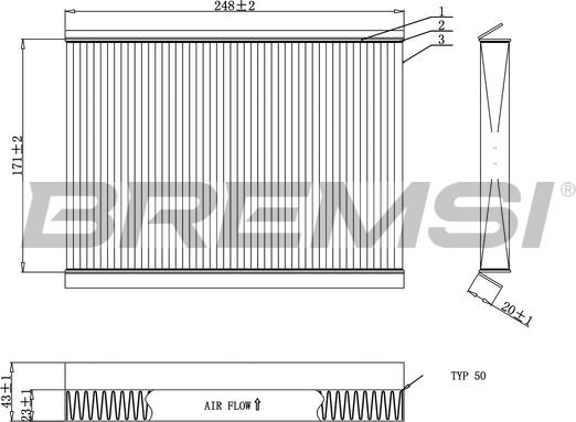 Bremsi FC0929 - Filter kabine www.molydon.hr