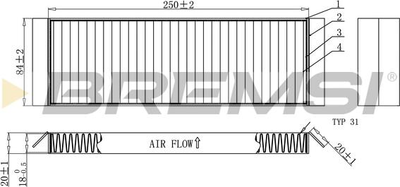 Bremsi FC0925C - Filter kabine www.molydon.hr