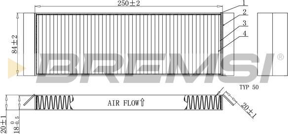 Bremsi FC0925 - Filter kabine www.molydon.hr