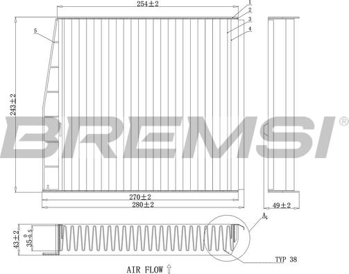 Bremsi FC0976 - Filter kabine www.molydon.hr