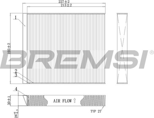 Bremsi FC0971C - Filter kabine www.molydon.hr