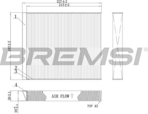 Bremsi FC0971 - Filter kabine www.molydon.hr