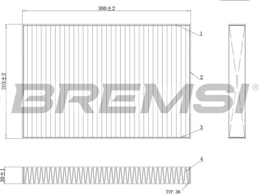 Bremsi FC0495C - Filter kabine www.molydon.hr