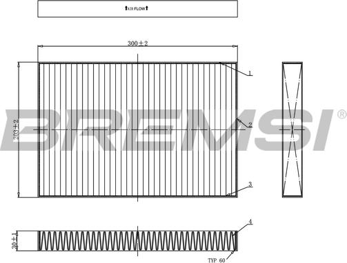 Bremsi FC0495 - Filter kabine www.molydon.hr