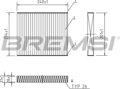 Bremsi FC0449A - Filter kabine www.molydon.hr