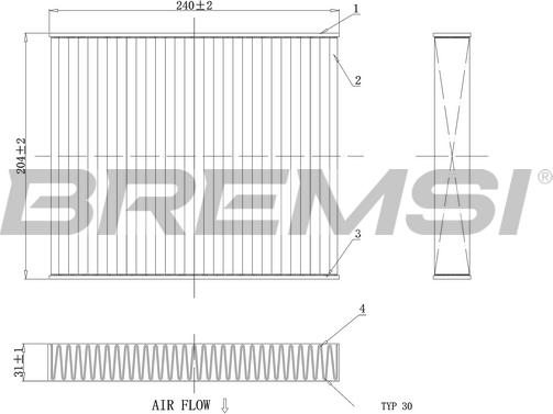 Bremsi FC0449C - Filter kabine www.molydon.hr