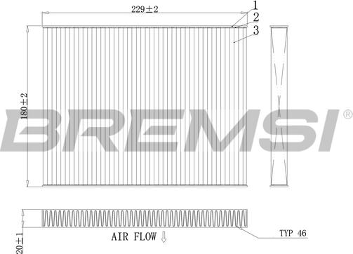 Bremsi FC0443 - Filter kabine www.molydon.hr