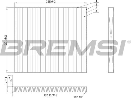 Bremsi FC0447C - Filter kabine www.molydon.hr