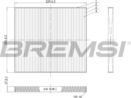 Bremsi FC0447 - Filter kabine www.molydon.hr