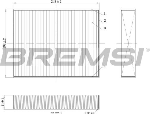 Bremsi FC0455C - Filter kabine www.molydon.hr