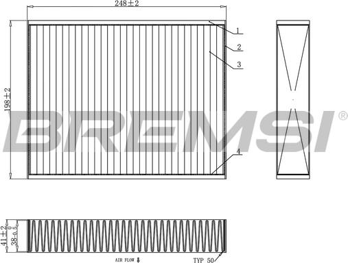 Bremsi FC0455 - Filter kabine www.molydon.hr