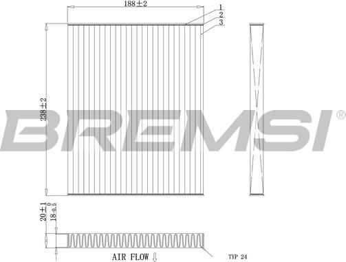 Bremsi FC0451A - Filter kabine www.molydon.hr