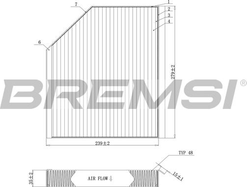 Bremsi FC0406 - Filter kabine www.molydon.hr