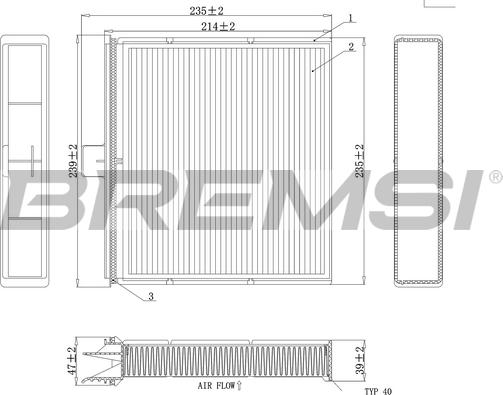 Bremsi FC0401 - Filter kabine www.molydon.hr