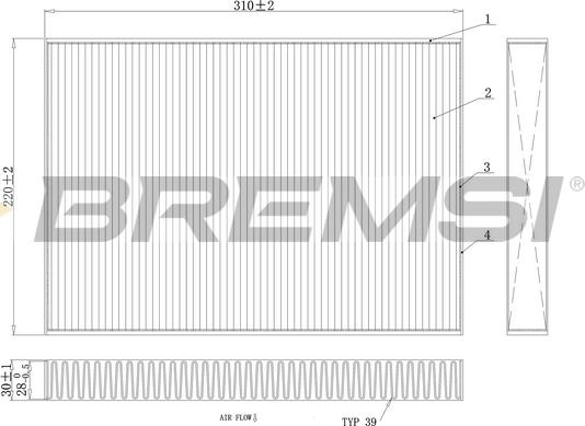 Bremsi FC0410A - Filter kabine www.molydon.hr