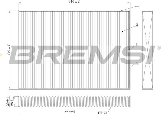 Bremsi FC0410C - Filter kabine www.molydon.hr