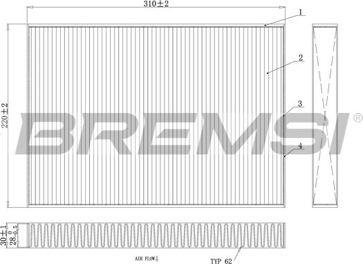 Bremsi FC0410 - Filter kabine www.molydon.hr