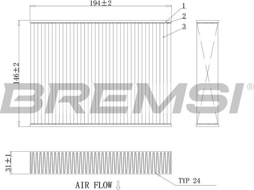 Bremsi FC0432A - Filter kabine www.molydon.hr