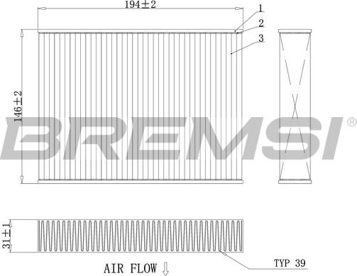 Bremsi FC0432 - Filter kabine www.molydon.hr