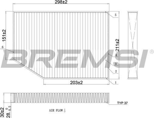 Bremsi FC0421C - Filter kabine www.molydon.hr