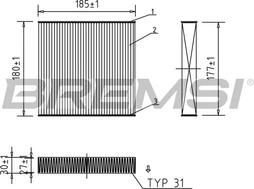 Bremsi FC0427 - Filter kabine www.molydon.hr