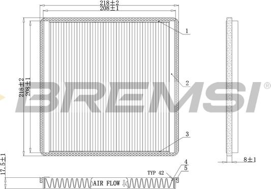 Bremsi FC0500 - Filter kabine www.molydon.hr