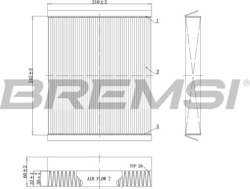 Bremsi FC0501C - Filter kabine www.molydon.hr