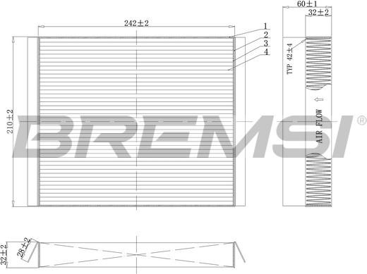 Bremsi FC0501 - Filter kabine www.molydon.hr