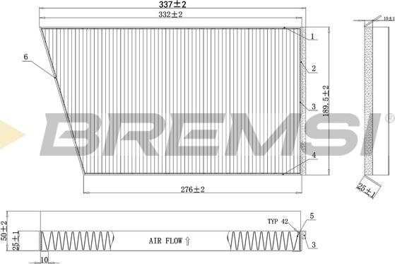 Bremsi FC0502C - Filter kabine www.molydon.hr