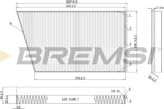 Bremsi FC0502 - Filter kabine www.molydon.hr