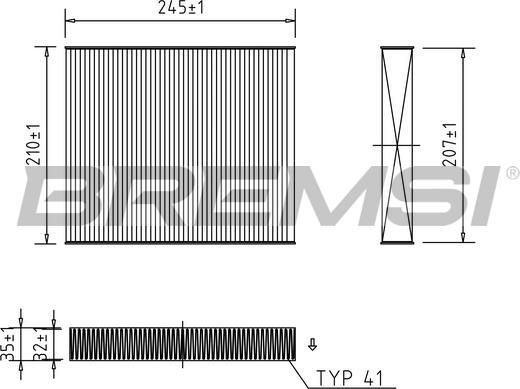 Bremsi FC0094 - Filter kabine www.molydon.hr