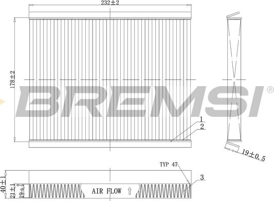 Bremsi FC0091 - Filter kabine www.molydon.hr