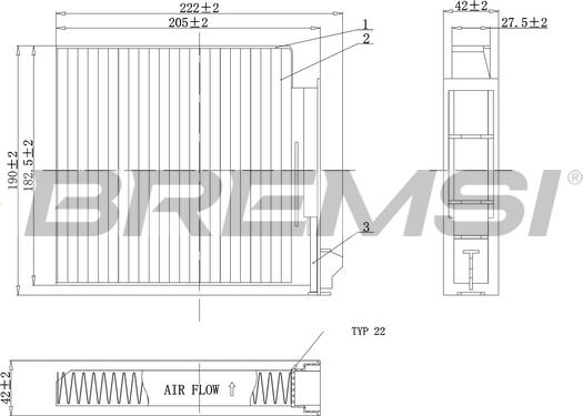 Bremsi FC0093A - Filter kabine www.molydon.hr