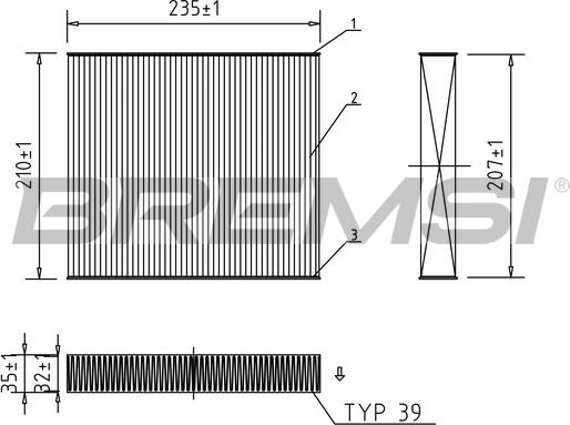 Bremsi FC0068 - Filter kabine www.molydon.hr