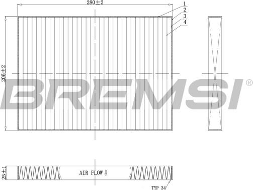 Bremsi FC0084C - Filter kabine www.molydon.hr