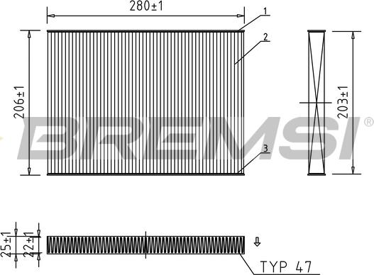 Bremsi FC0084 - Filter kabine www.molydon.hr