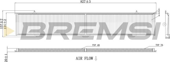 Bremsi FC0085A - Filter kabine www.molydon.hr