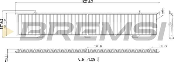 Bremsi FC0085C - Filter kabine www.molydon.hr