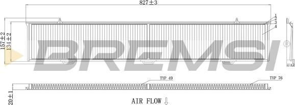 Bremsi FC0085 - Filter kabine www.molydon.hr