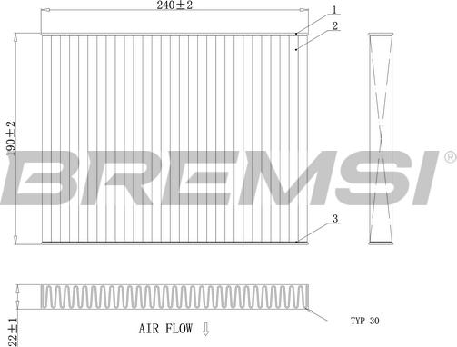 Bremsi FC0081A - Filter kabine www.molydon.hr