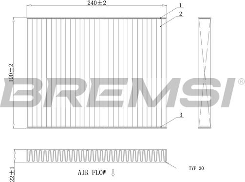 Bremsi FC0081C - Filter kabine www.molydon.hr