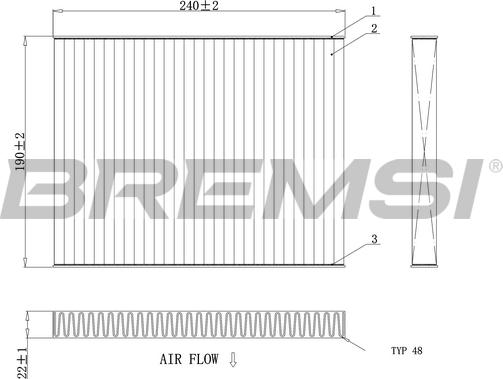 Bremsi FC0081 - Filter kabine www.molydon.hr