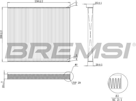 Bremsi FC0079C - Filter kabine www.molydon.hr