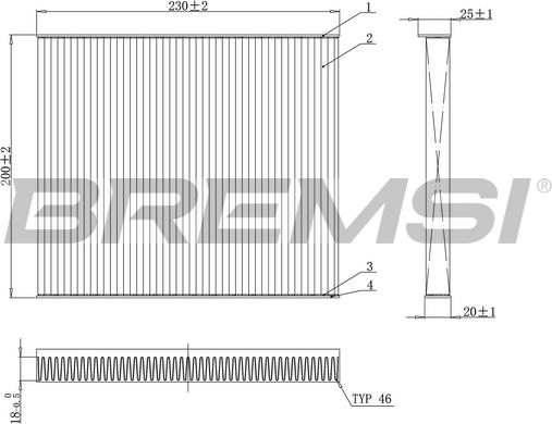 Bremsi FC0079 - Filter kabine www.molydon.hr