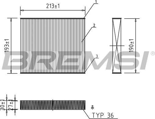 Bremsi FC0075 - Filter kabine www.molydon.hr