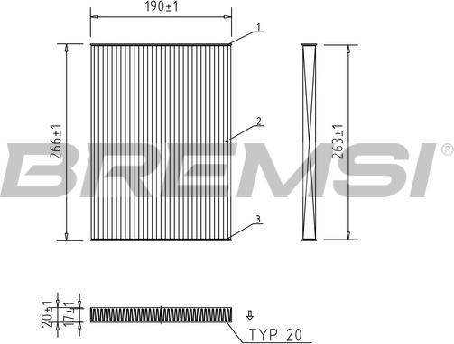 Bremsi FC0076A - Filter kabine www.molydon.hr